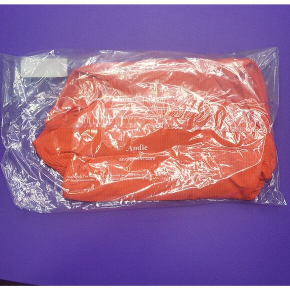 Andie Swim The Asbury Rib One Piece in Siren Red Women's Small NWT - Picture 6 of 10